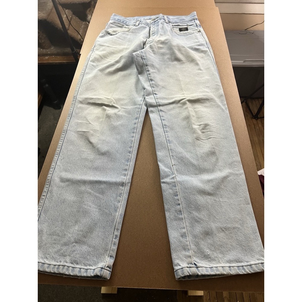 Vintage Harley Davidson Men's Jeans 33x32 Light Wash Denim Biker Style – Classic